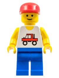 LEGO part Trucker - Blue Legs, Red Cap trc003