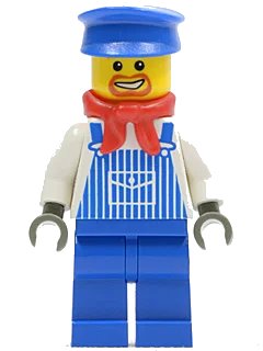 LEGO onderdeel Engineer Max with Dark Gray Hands (trn076)