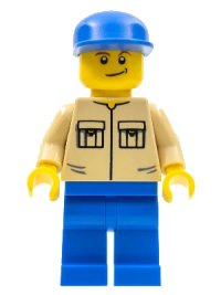 LEGO onderdeel Shirt with 2 Pockets No Collar, Blue Legs, Blue Cap trn139