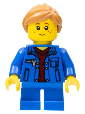 LEGO onderdeel Girl, Denim Jacket, Blue Short Legs (twn254)