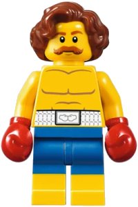 LEGO onderdeel Boxer, Wavy Reddish Brown Hair twn309