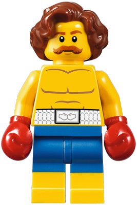 LEGO onderdeel Boxer, Wavy Reddish Brown Hair (twn309)