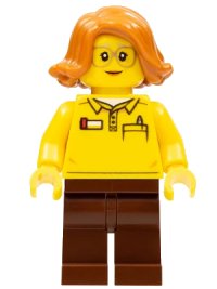 LEGO part Female, Toy Store Worker (LEGO Logo on Reverse of Torso) twn381