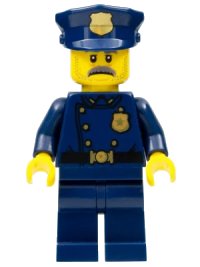 LEGO part Police Officer, Moustache (1940s Era) twn404