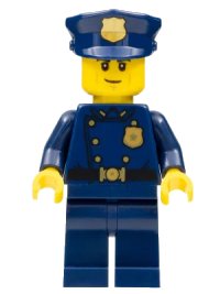 LEGO part Police Officer, Smirk (1940s Era) twn405