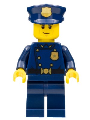 LEGO onderdeel Police Officer, Smirk (1940s Era) (twn405)