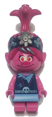 LEGO onderdeel Poppy with Dark Blue Jacket and Flat Silver Flower (twt019)