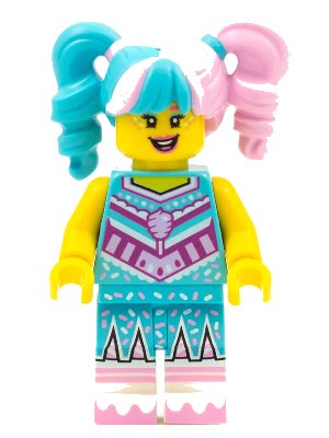 LEGO onderdeel Cotton Candy Cheerleader, Vidiyo Bandmates, Series 1 (Minifigure Only without Stand and Accessories) (vid011)