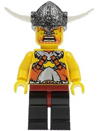 LEGO part Viking Warrior 6b - Dark Red Hips and Black Legs vik006