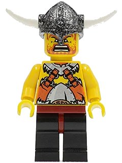 LEGO onderdeel Viking Warrior 6b - Dark Red Hips and Black Legs (vik006)