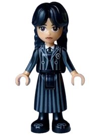 LEGO onderdeel Wednesday Addams - Black Striped School Uniform wed001