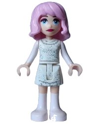 LEGO part Enid Sinclair - White Sparkling Dress wed005
