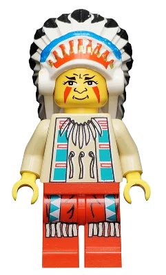 LEGO onderdeel Indian Chief 1 (Big Chief Rattle Snake / Big Chief Rattlesnake) (ww017)