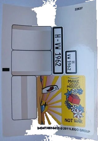 LEGO onderdeel Sticker Sheet for Set 10220, Sheet 1 - (94347/4614415) (10220stk01)