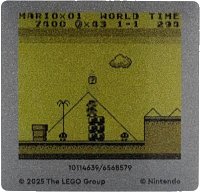 LEGO part Plastic Game Boy Screen with Nintendo Super Mario Land Game Pattern 114639