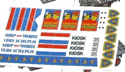 LEGO onderdeel Sticker Sheet for Set 1592-2 - Dutch Version - (195145) (1592.2stk01)