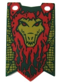 LEGO part Plastic Flag 5 x 8.5 with Chima Crocodile Tribe Pattern 20170