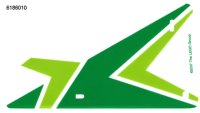 LEGO part Plastic Triangle 10 x 19 Sail with Green and Lime Chevrons Pattern 32947