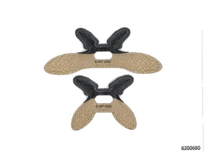 LEGO onderdeel Plastic Wings with Parademon Webbed Pattern, Sheet of 2, Extended and Collapsed Wings (35029)