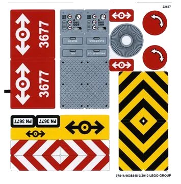 LEGO onderdeel Sticker Sheet for Set 3677 - (97811/4638848) (3677stk01)