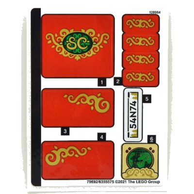 LEGO part Sticker Sheet for Set 40499 - (79692/6355575) (40499stk01)