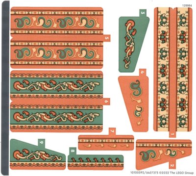 LEGO onderdeel Sticker Sheet for Set 40579 - (10100592/6407373) (40579stk01)