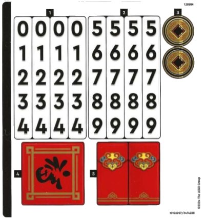 LEGO onderdeel Sticker Sheet for Set 40678 - (10106907/6474288) (40678stk01)