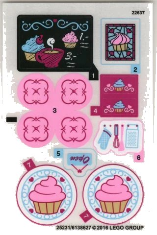 LEGO onderdeel Sticker Sheet for Set 41119 - International Version - (25231/6138627) (41119stk01a)