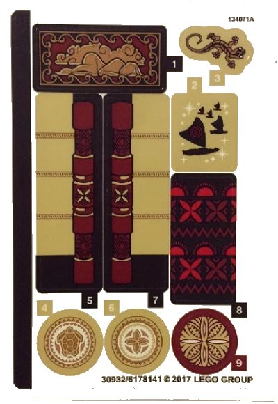 LEGO onderdeel Sticker Sheet for Set 41149 - (30932/6178141) (41149stk01)