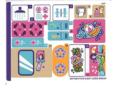 LEGO onderdeel Sticker Sheet for Set 41313 - International Version - (30775/6177515) (41313stk01a)
