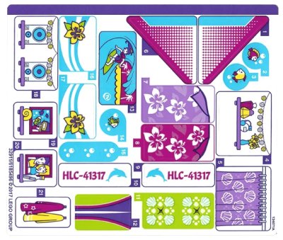 LEGO onderdeel Sticker Sheet for Set 41317 - (32911/6185496) (41317stk01)
