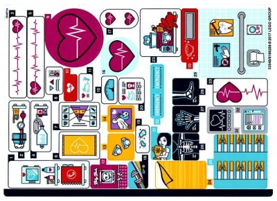 LEGO onderdeel Sticker Sheet for Set 41318 - Sheet 1 (33548/6188289) (41318stk01)