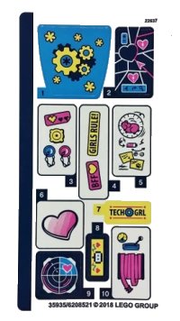 LEGO part Sticker Sheet for Set 41333 - (35935/6208521) 41333stk01