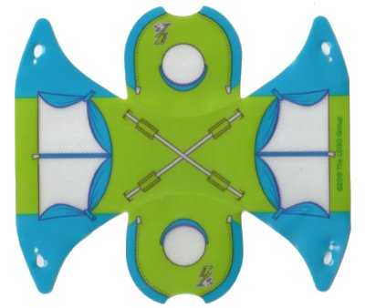 LEGO onderdeel Plastic Part for Set 41339 - Dark Azure and Lime Tent with Poles and Lightning Bolts Pattern (41339pls01a)