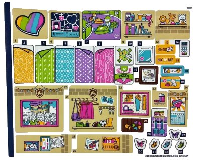 LEGO onderdeel Sticker Sheet for Set 41340 - (35947/6208558) (41340stk01)