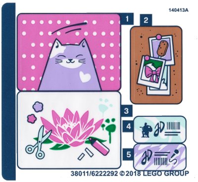 LEGO onderdeel Sticker Sheet for Set 41342 - (38011/6222292) (41342stk01)