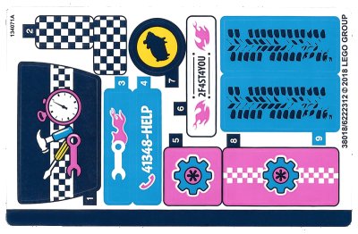 LEGO part Sticker Sheet for Set 41348 - (38018/6222312) (41348stk01)