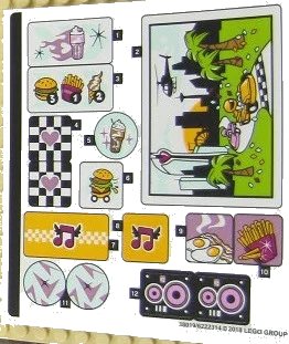 LEGO onderdeel Sticker Sheet for Set 41349 - (38019/6222314) (41349stk01)