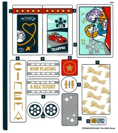 LEGO onderdeel Sticker Sheet for Set 41448 - (72758/6325192) (41448stk01)