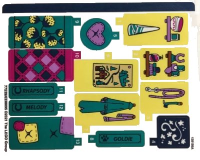 LEGO onderdeel Sticker Sheet for Set 41683 - (77539/6338095) (41683stk01)