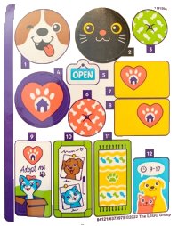 LEGO part Sticker Sheet for Set 41699 - (84121/6373975) 41699stk01