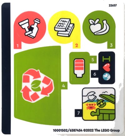 LEGO part Sticker Sheet for Set 41712 - (10001502/6387454) (41712stk01)