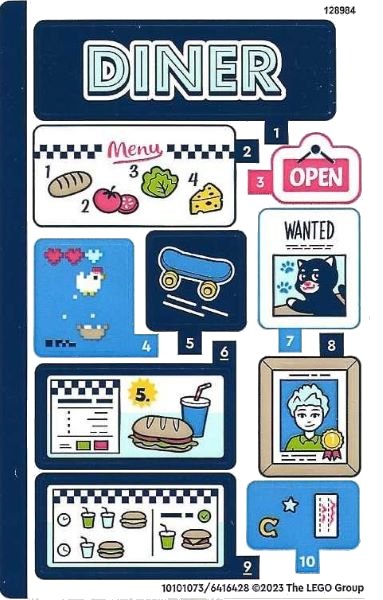 LEGO part Sticker Sheet for Set 41728 - (10101073/6416428) (41728stk01)