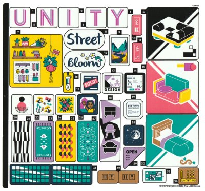 LEGO onderdeel Sticker Sheet for Set 41732 - (10101172/6416523) (41732stk01)