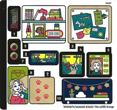 LEGO part Sticker Sheet for Set 41755 - (10101079/6416435) (41755stk01)