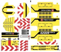 LEGO onderdeel Sticker Sheet for Set 42009 - (14262/6037768) 42009stk01