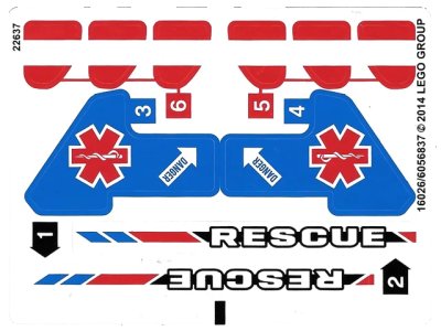 LEGO onderdeel Sticker Sheet for Set 42020 - (16026/6056837) (42020stk01)