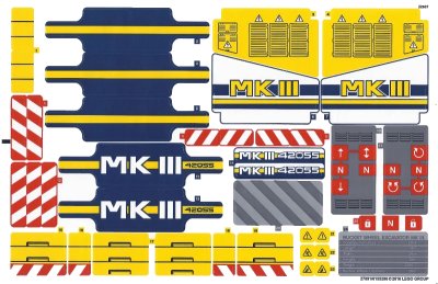 LEGO onderdeel Sticker Sheet for Set 42055 - International Version - (27091/6155286) (42055stk01a)