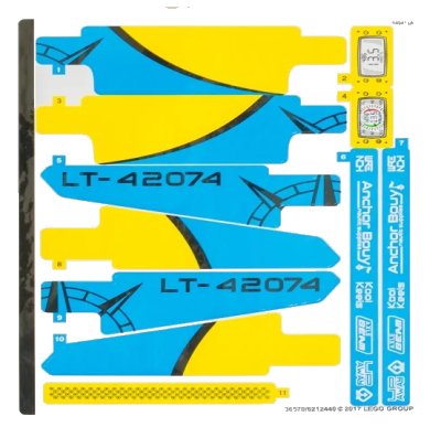 LEGO onderdeel Sticker Sheet for Set 42074 - (36570/6212440) (42074stk01)