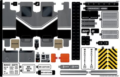 LEGO onderdeel Sticker Sheet for Set 42078 - (37351/6217907) (42078stk01)